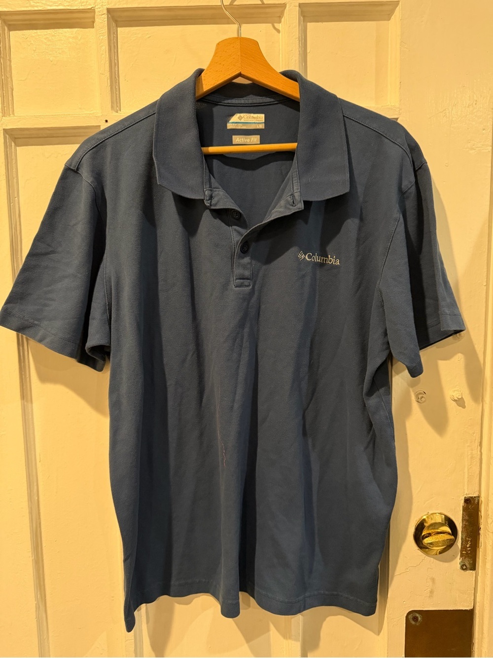Columbia Men's Slate Blue Short-Sleeve Polo